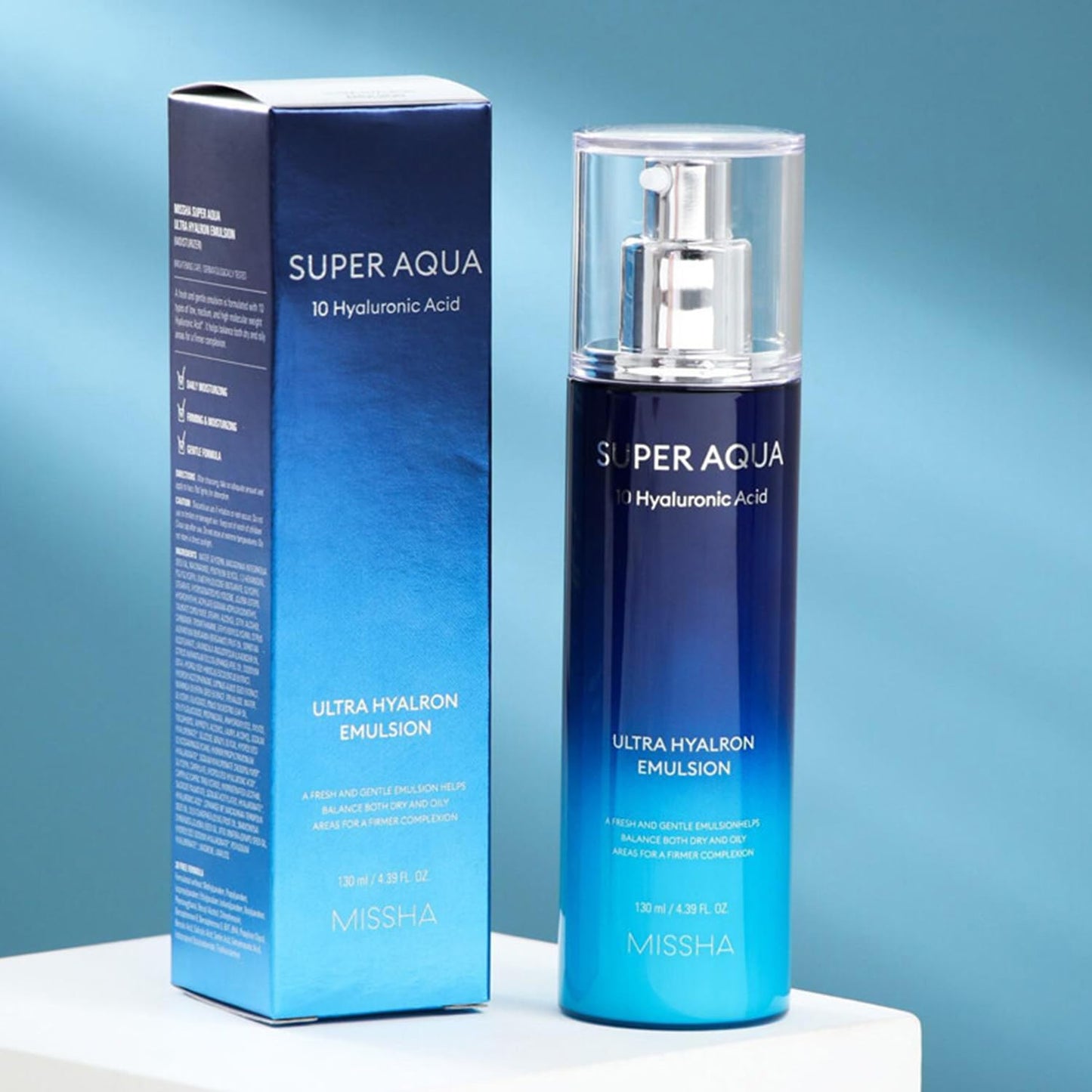 MISSHA Super Aqua, Ultra Hyalron Emulsion, 4.39 fl oz (130 ml)