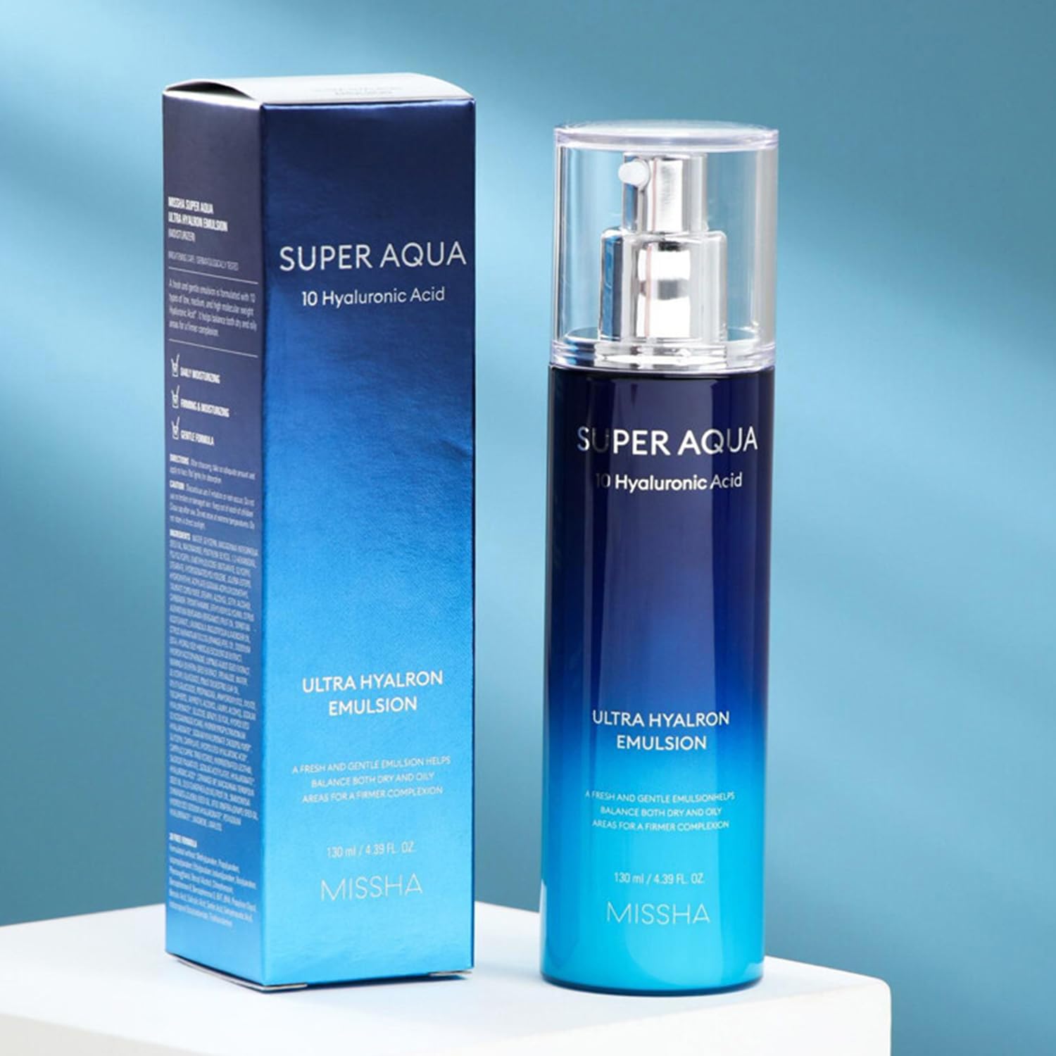MISSHA Super Aqua, Ultra Hyalron Emulsion, 4.39 fl oz (130 ml)