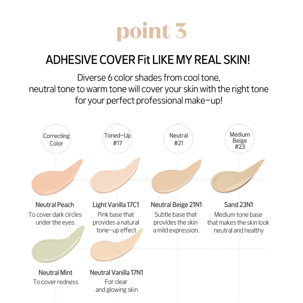 ETUDE Big Cover Skin Fit Concealer PRO - Light Vanilla | Long-Lasting Closely Adhesive Cover Like
