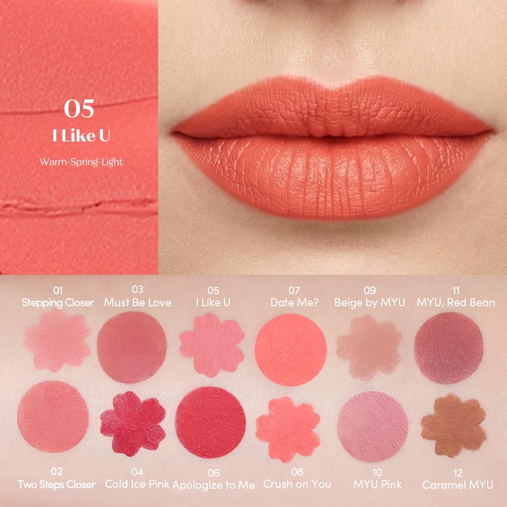 ETUDE Soft Fixing Lip Tint (I Like U) – Blurring Matte Finish, Lightweight Creamy Texture