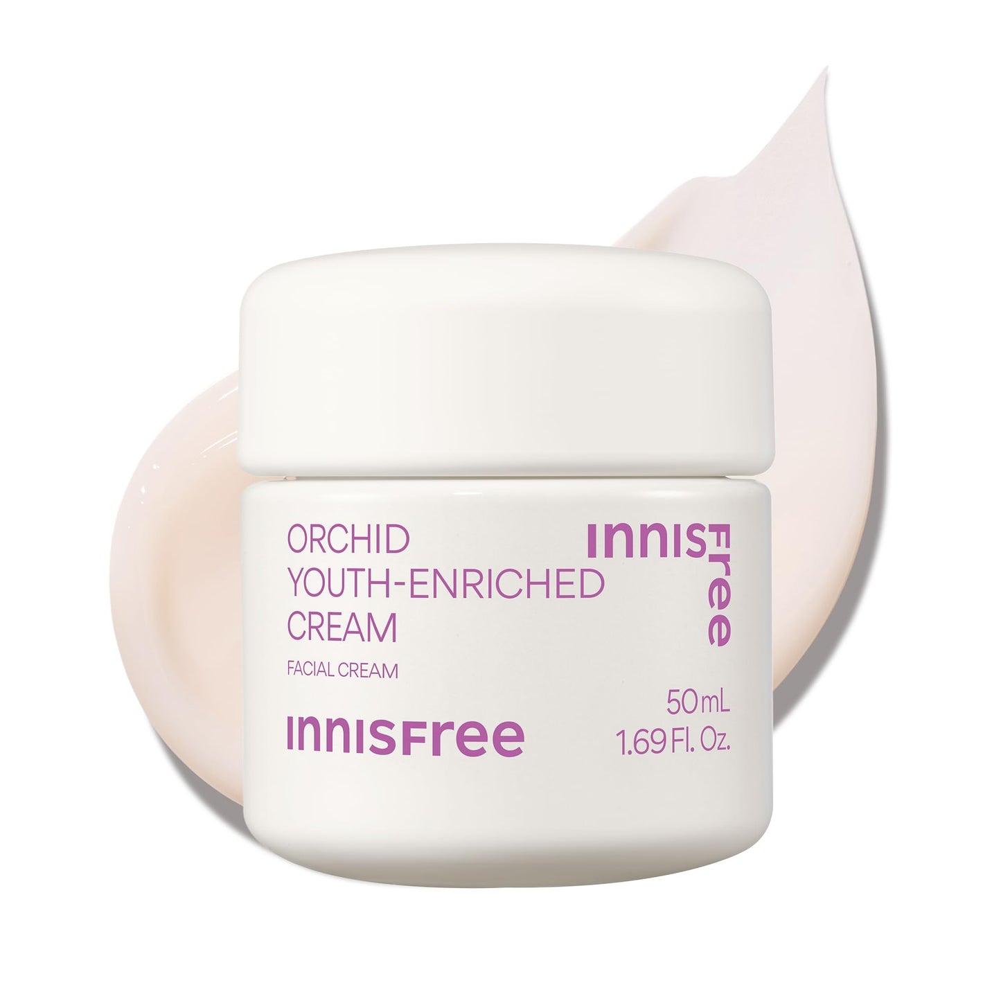 innisfree Orchid Youth‑Enriched Cream | Korean Firming Face Moisturizer with Hyaluronic Acid and