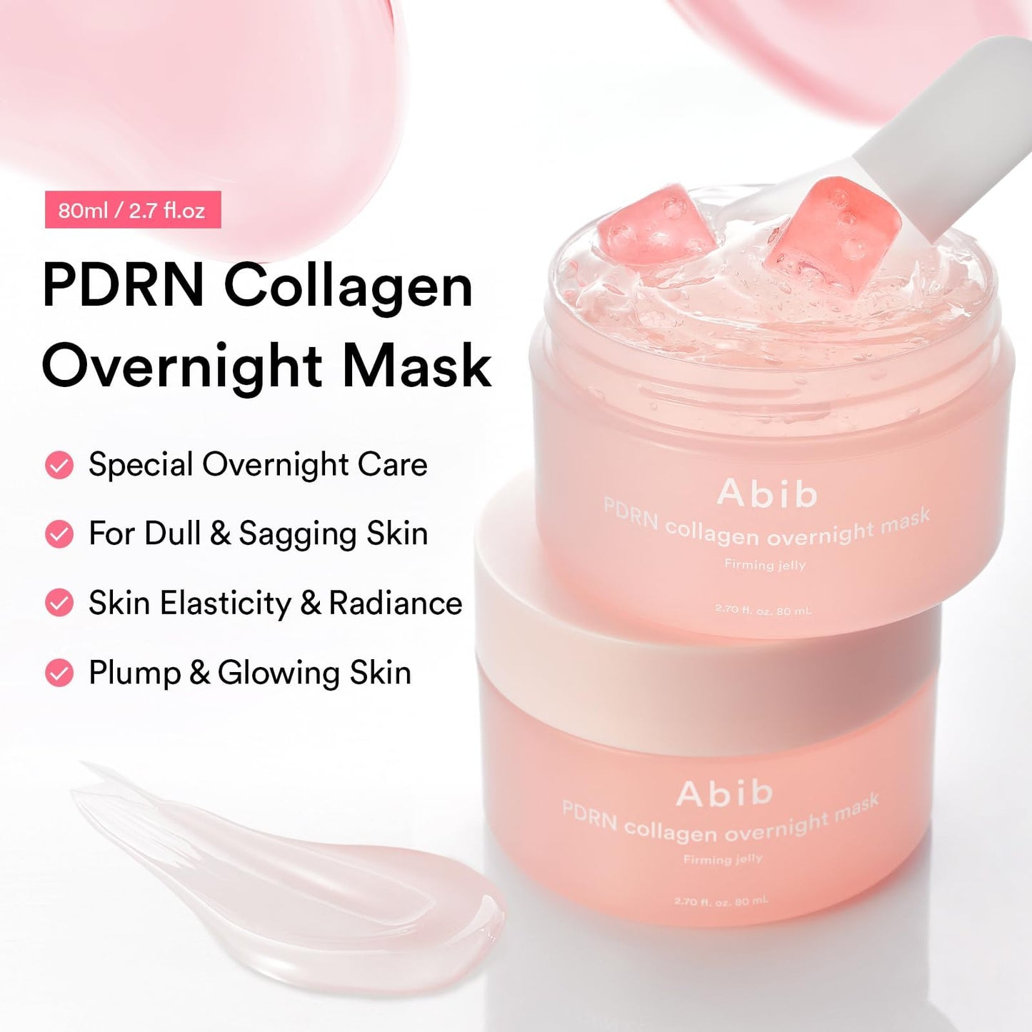 Abib PDRN Collagen Overnight Face Mask Firming Jelly 2.7 fl oz | Korean Sleeping Mask for
