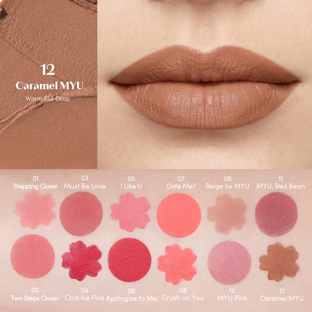 ETUDE Soft Fixing Lip Tint (Caramel MYU) – Blurring Matte Finish, Lightweight Creamy Texture
