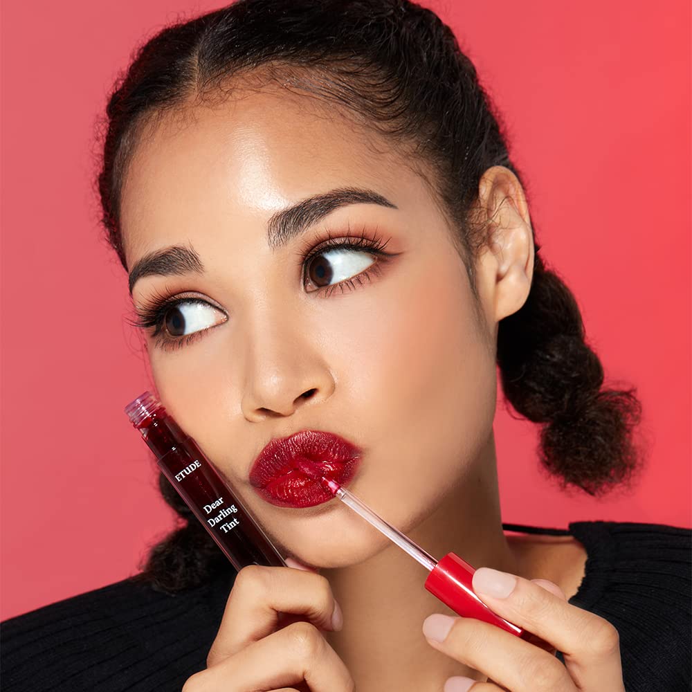 ETUDE Dear Darling Water Gel Tint (#RD302 Dracula Red) (21AD) | Long-lasting Effect up with Fruity