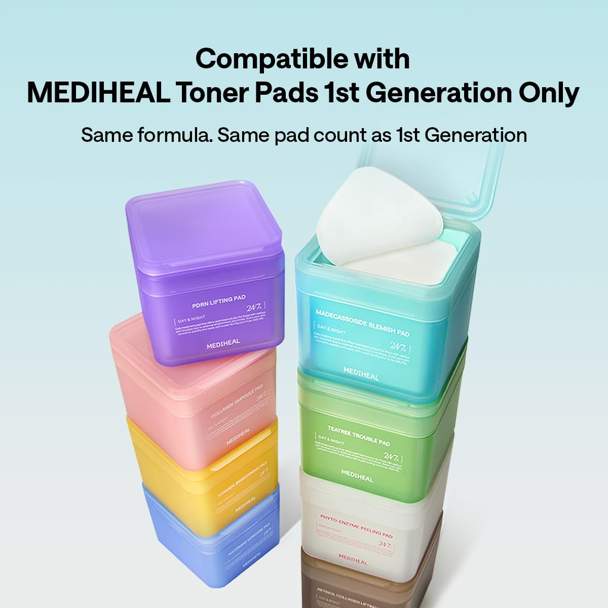 (Only Refill) MEDIHEAL Vitamide Brightening Toner Pads (100 Count)