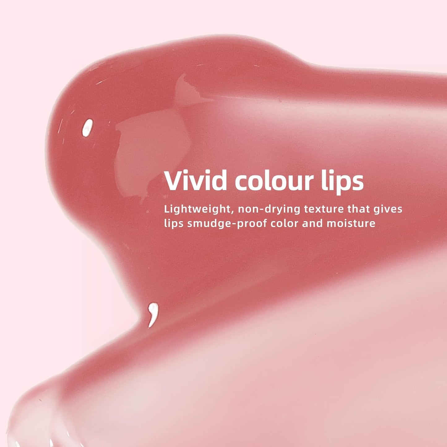 KIMUSE Water Gel Lip Tint 6 Colors Set, Highly Pigmented Long Lasting Moisturizing Glossy Lip Stains, Hydrate Lightweight Lip Gloss Makeup