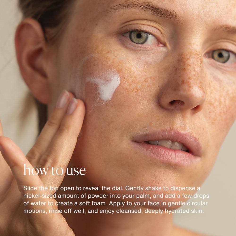 evolvetogether x Joanna Czech Rosemary Enzyme Twice-Daily Face Cleanser for Women & Men | Hydrating, Gentle Enzymatic Formula For All Skin Types | Vegan, Toxin-Free | Made in USA (Fiji, 1.41 Oz)