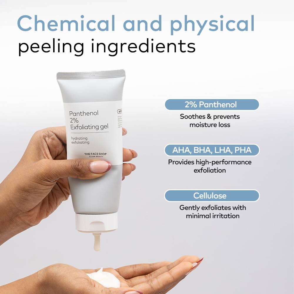 The Face Shop Alltimate Facial Exfoliator - Peeling Gel with Panthenol & AHA/BHA, Gentle Formula