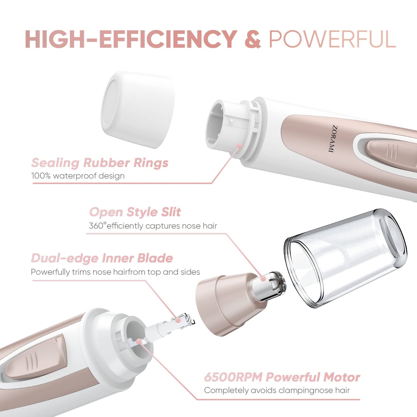 Ear and Nose Hair Trimmer Clipper - 2026 Professional Painless Eyebrow & Facial Hair Trimmer for