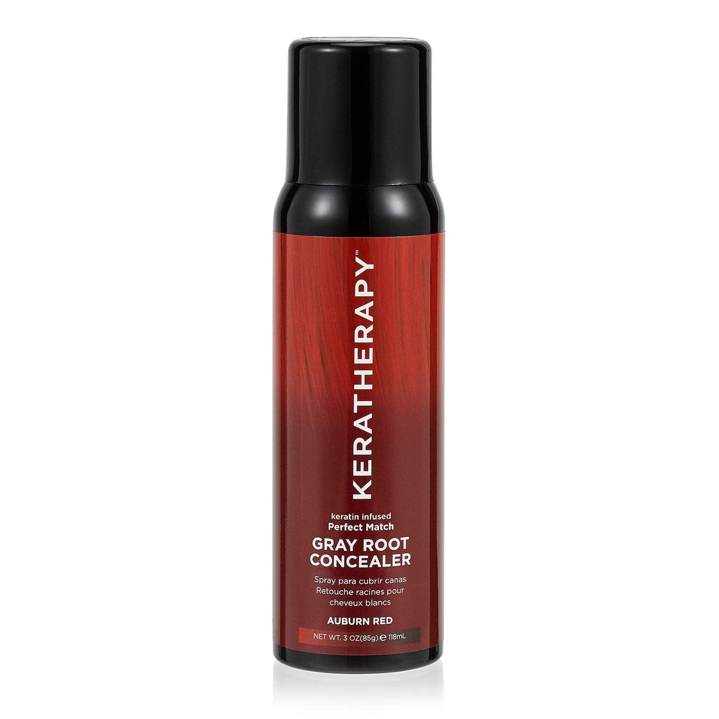 Keratherapy Keratin Infused Perfect Match Gray Root Concealer Spray, Auburn Red, 3 oz, 118 ml - Root Cover Up Spray to Hide Gray Roots - Keratin Therapy Hair Darkening & Temporary Scalp Concealer