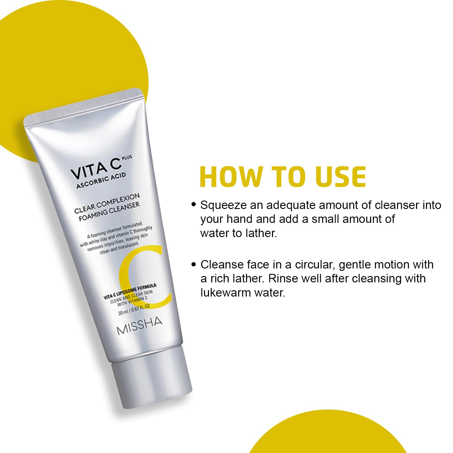 MISSHA Vita C Plus Clear Complexion Foaming Cleanser 120ml