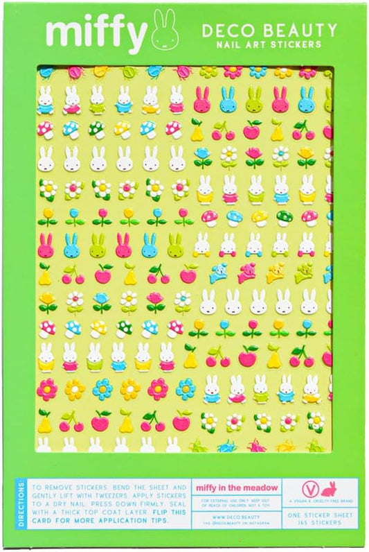 Miffy in The Meadow Nail Stickers - Lightweight & Easy-to-Apply Nail Art with Trendy Design
