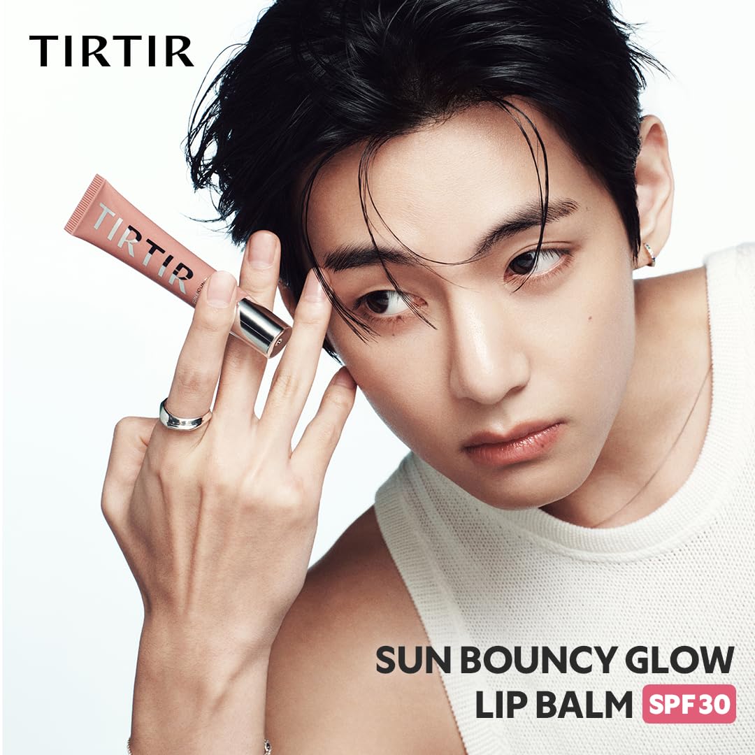 TIRTIR Sun Bouncy Glow Lip Balm #04 Burn Maple | SPF 30, Korean Skincare, UV Shield Lip Sunscreen
