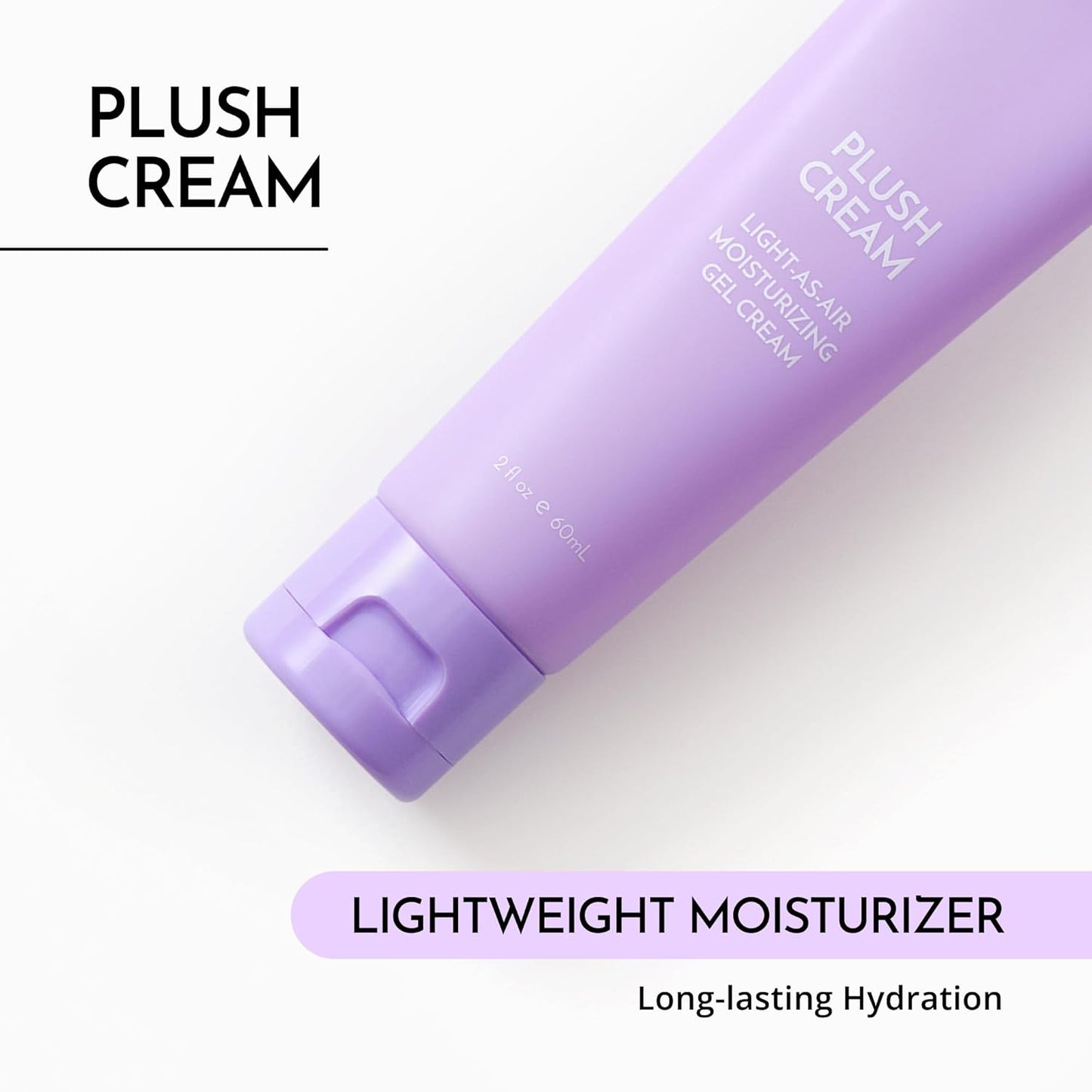 MAELOVE Plush Cream Lightweight Moisturizer, Unscented Hydrating Face Cream with Squalane, Hyaluronic Acid, For Oily and Sensitive Skin, Vegan, Made in USA, 2.0 fl oz