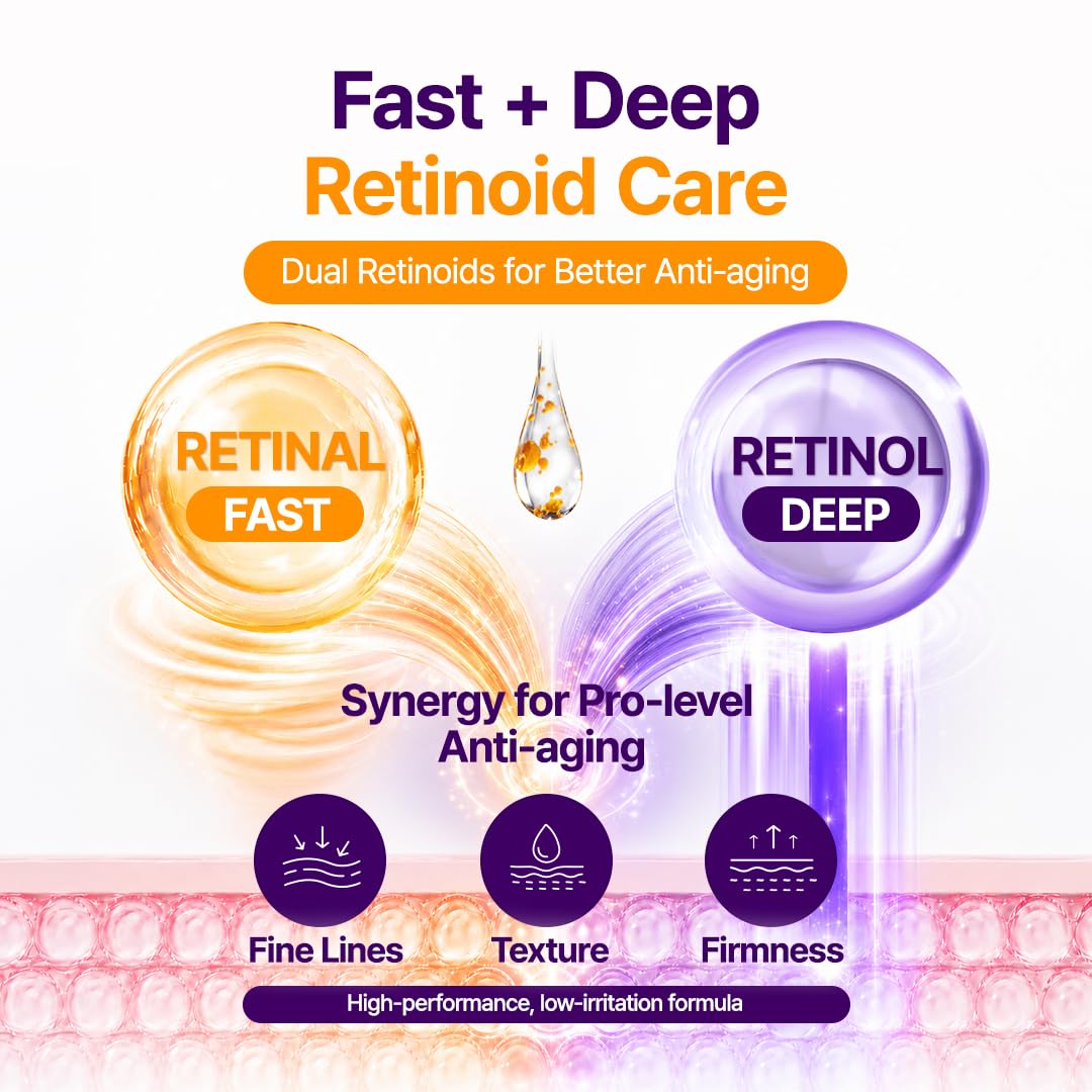 PURITO Retinol + Retinal Serum for Sensitive Skin, 1.01 fl.oz