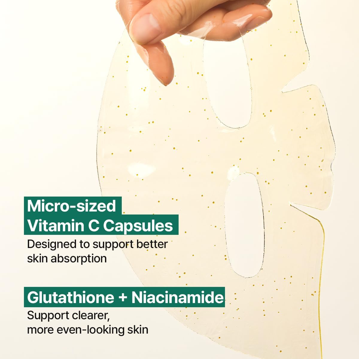 GOODAL Green Tangerine Vita C Gel Mask, Deep Moisturizing Hydrogel Essence, Vitamin C Face Mask for
