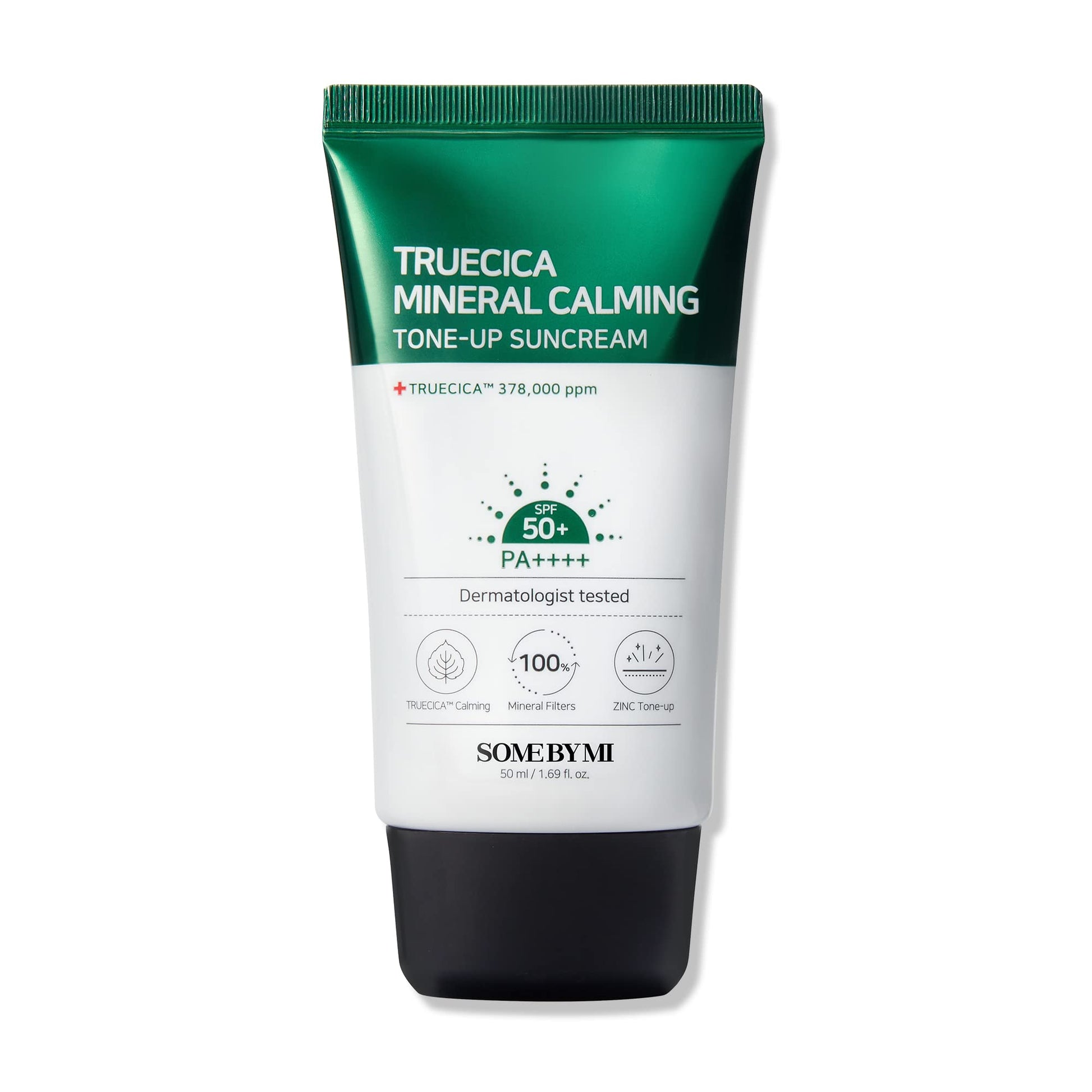 SOME BY MI Truecica Mineral Calming Tone-Up Suncream / SPF50+, PA++++ / 1.69Oz, 50ml / Brightening
