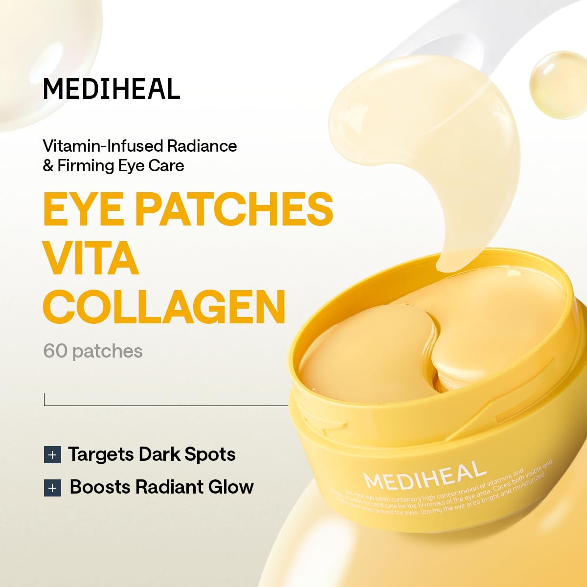 MEDIHEAL Vitamin & Collagen Under Eye Patches, Dark Spot Care (60 Count)