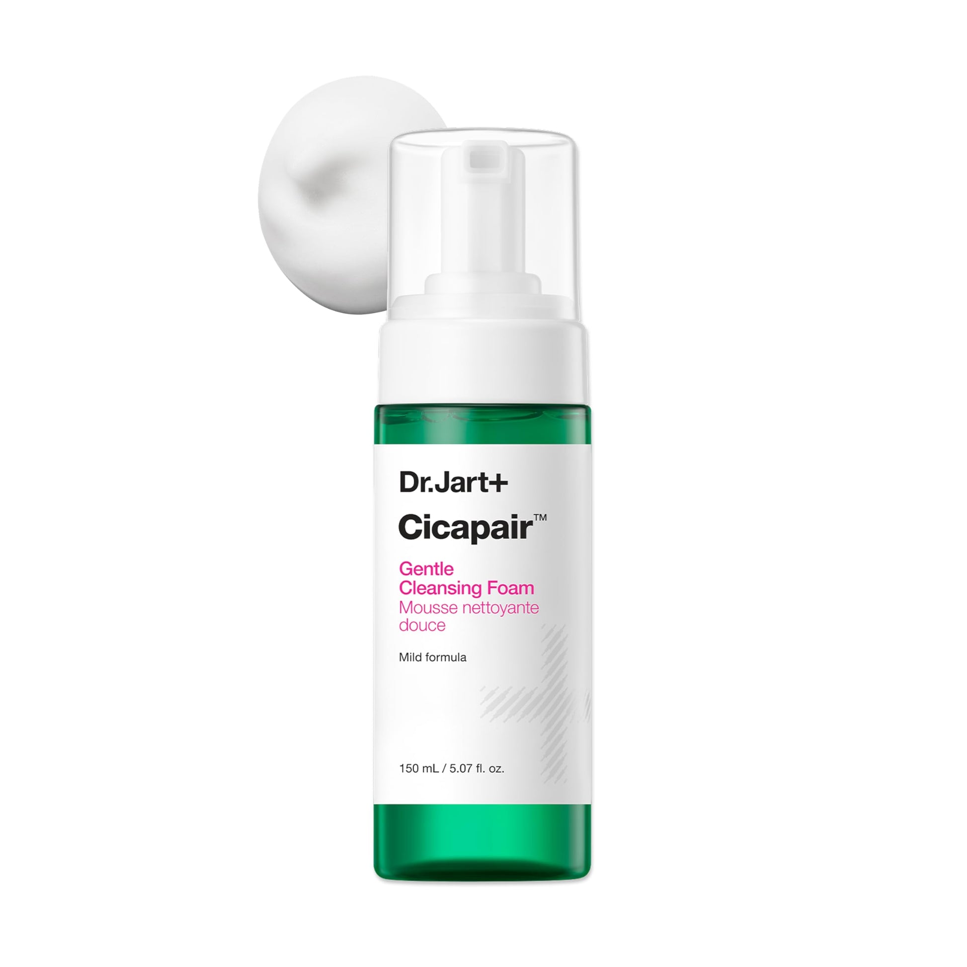 Dr.Jart+ Cicapair Gentle Foam Korean Face Wash Cleanser for Sensitive Skin with Centella Asiatica |