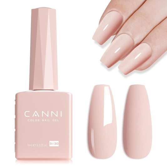 CANNI Pink Gel Nail Polish – Light Nude Oyster Pink, High Gloss Soak-Off UV/LED Gel for French