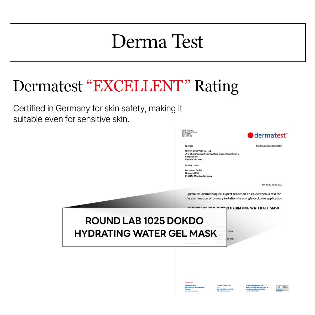 ROUND LAB 1025 Water Gel Hydration Mask(10ea) | Hydration locking, Cooling, Rejuvenating, Easy