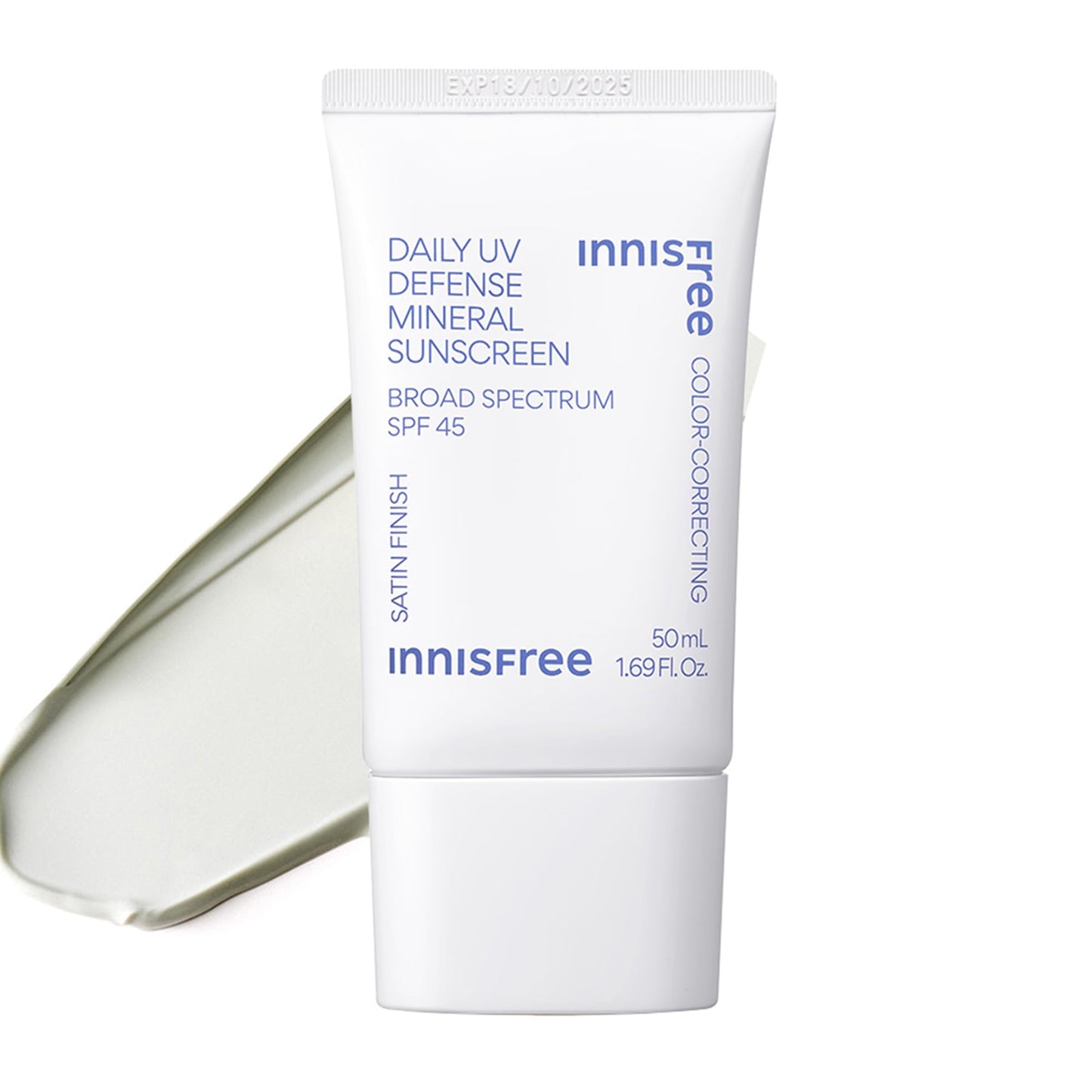 innisfree Daily Mineral UV Defense SPF 45 | Tinted Korean Sunscreen with Zinc Oxide for Redness |