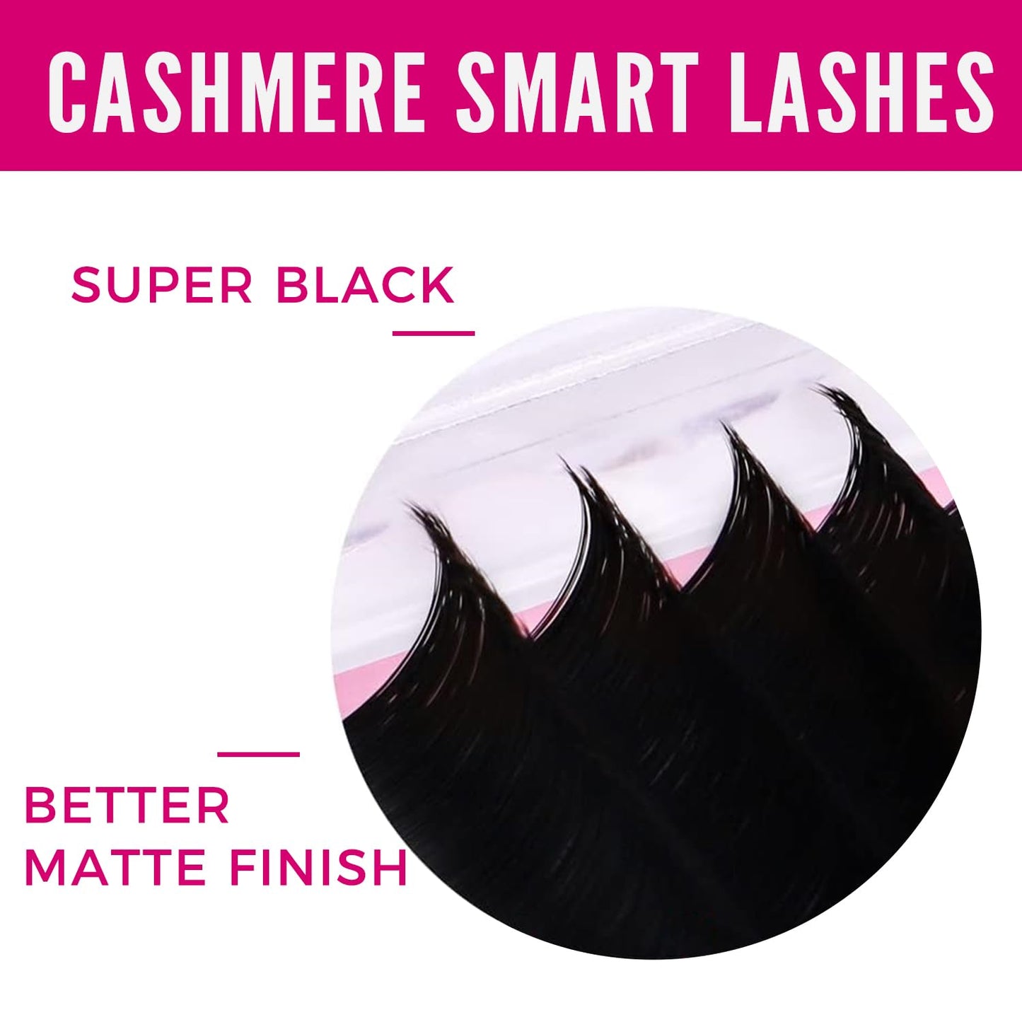 VEYES INC Cashmere Smart Fan Lash Extensions 0.03 0.05 0.07 C/CC/D Curl 8-20mm Mixed & Single Length, Super Matte Black Volume Lashes, Professional Supplies for Lash Techs (0.05 D 11mm)