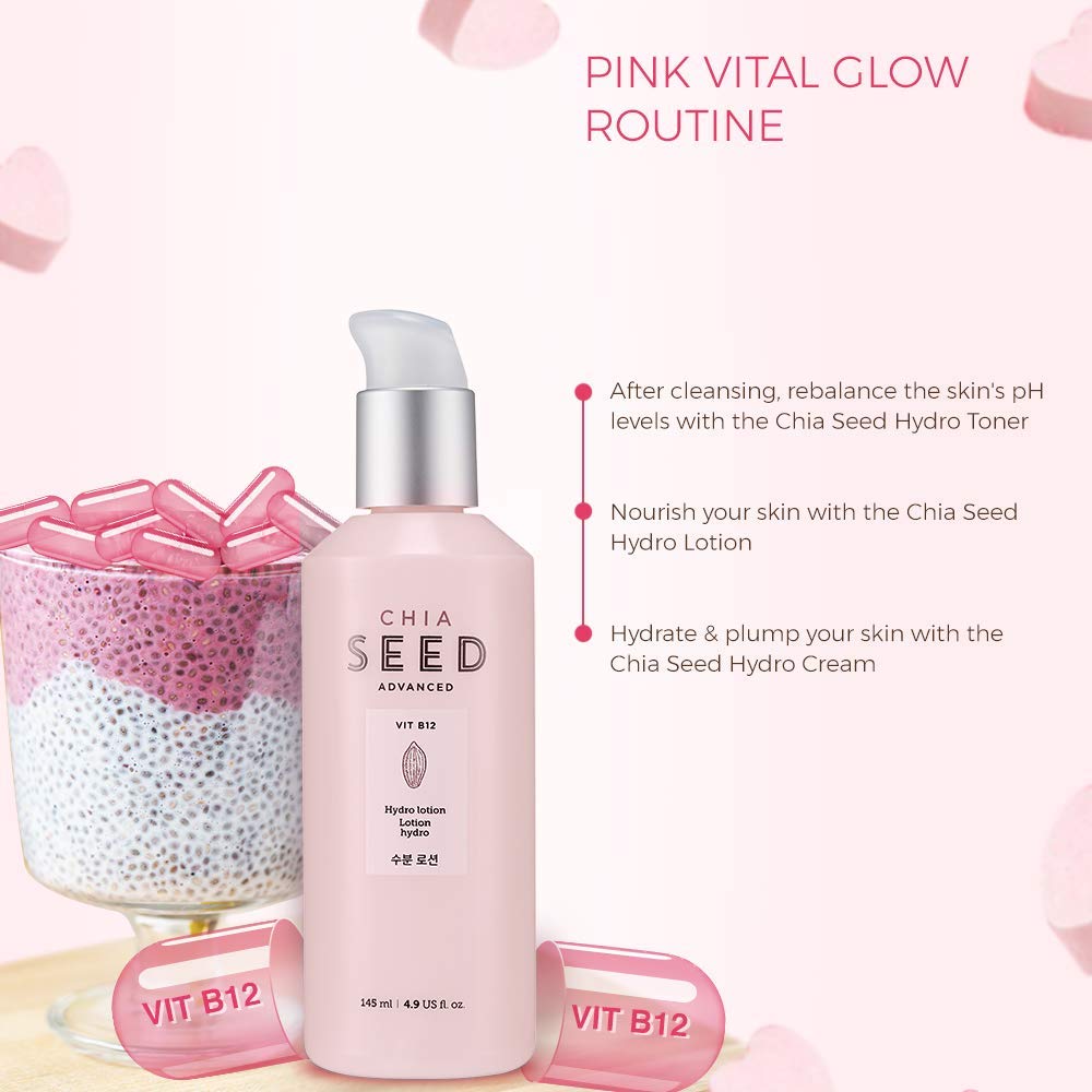 THE FACE SHOP Chia Seed Hydro Lotion | Soft Hydrating Lotion for Skin Moisturizing & Nourishing