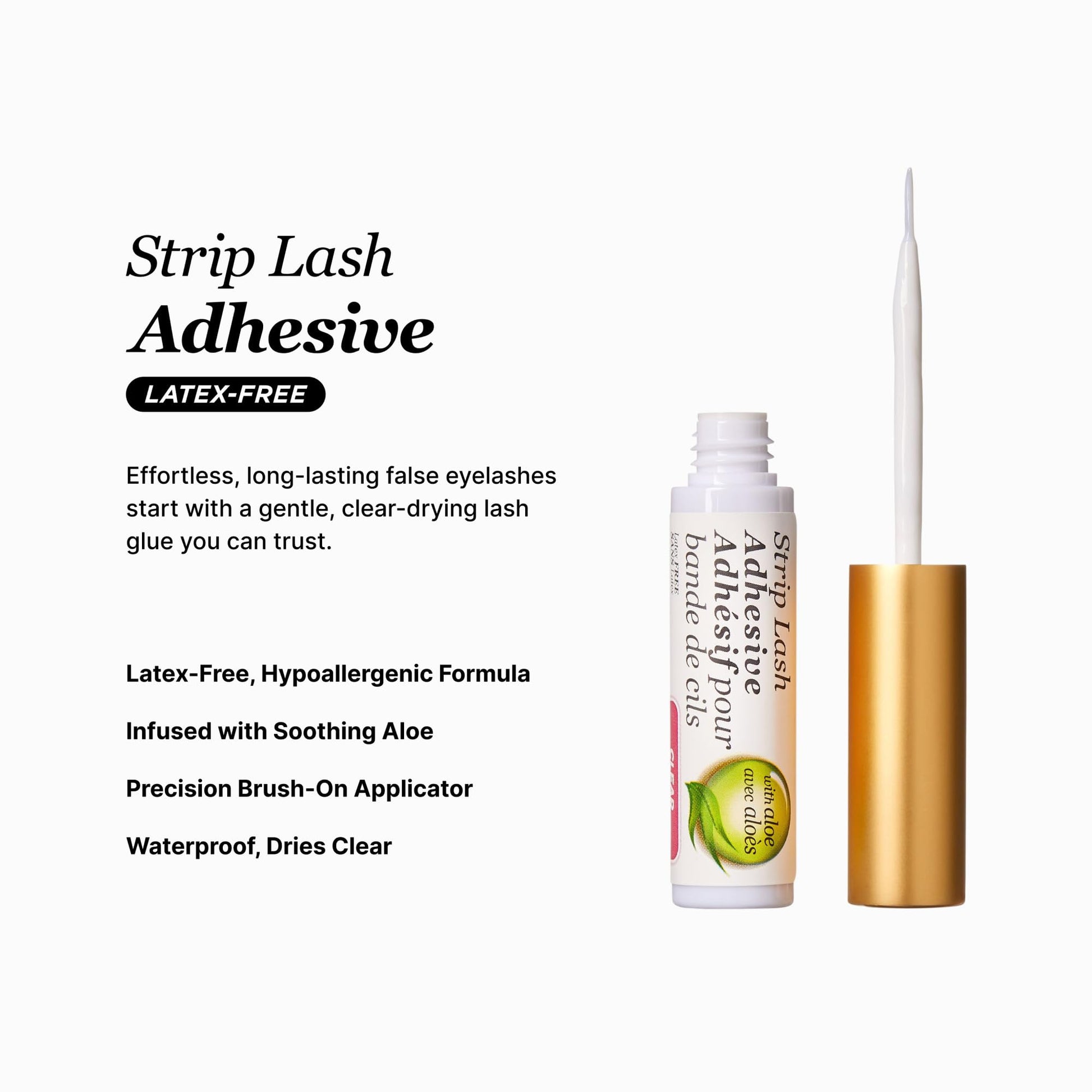 Kiss Lash Adhesive, Lash Glue, 24hr Strip Eyelash Adhesive, Clear, Includes Lash Adhesive, Long