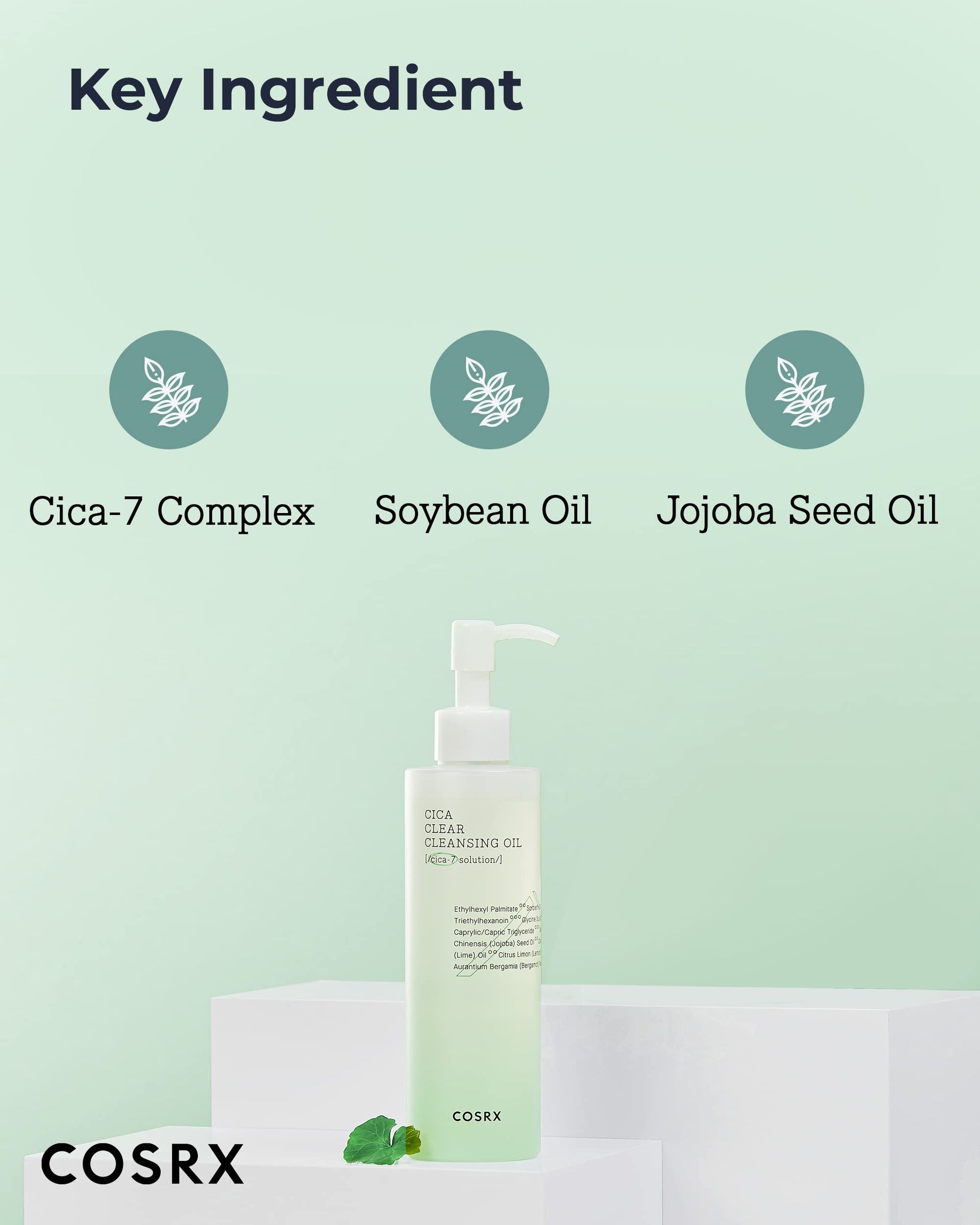 COSRX Pure Fit CICA Cleansing Oil for Sensitive Skin, 6.76 fl. oz