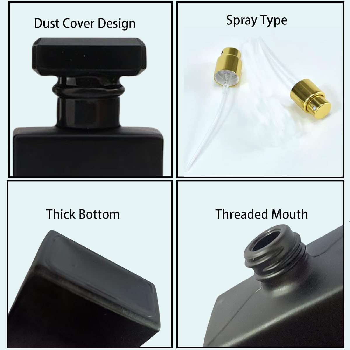 3 Pcs Perfume Bottle Atomizers,1 oz Refillable Fine Mist Sprayer Empty Fragrance Bottles Portable Travel Perfume Dispenser Containers for Essential Oil perfumery(30ml)