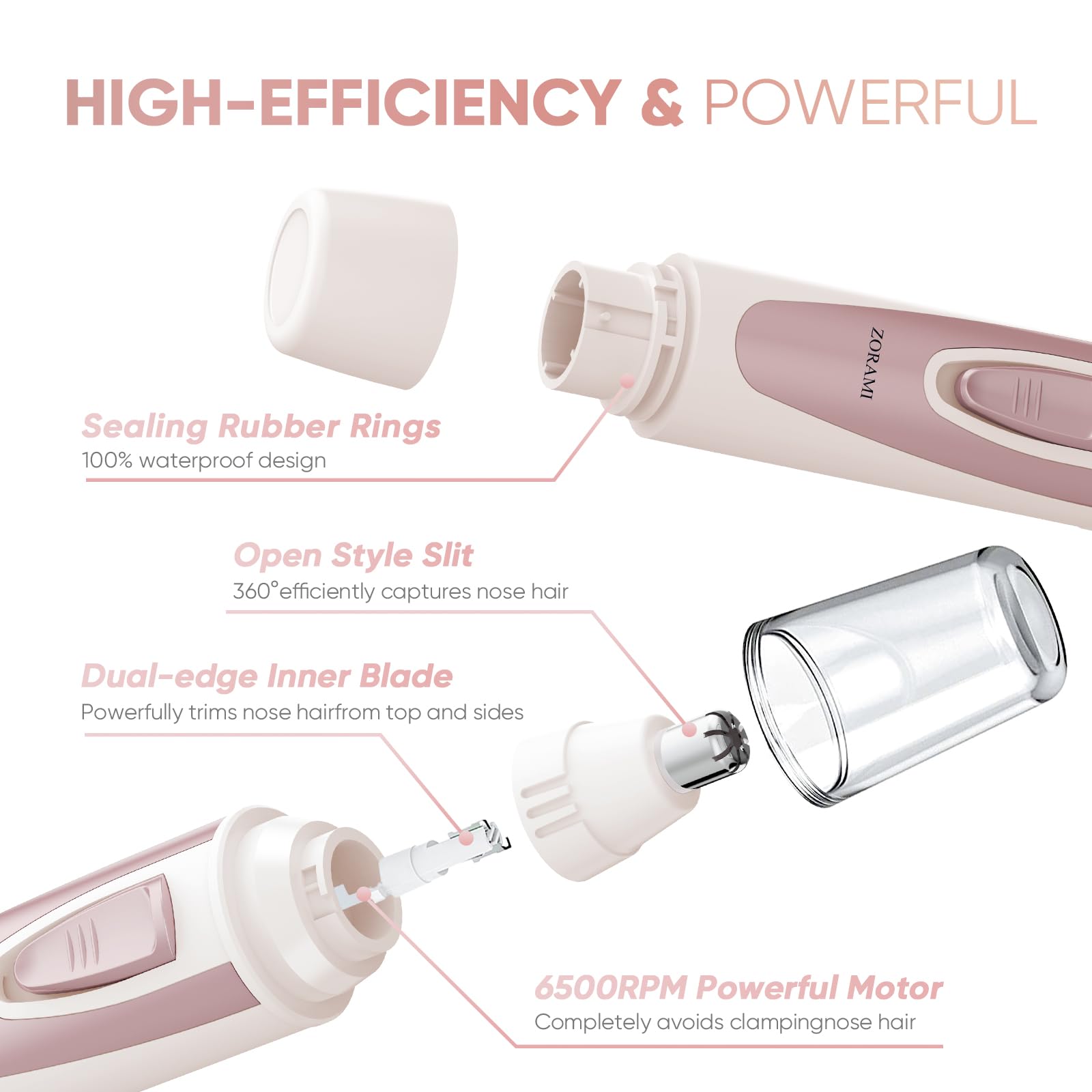 Ear and Nose Hair Trimmer Clipper - 2026 Professional Painless Eyebrow & Facial Hair Trimmer for