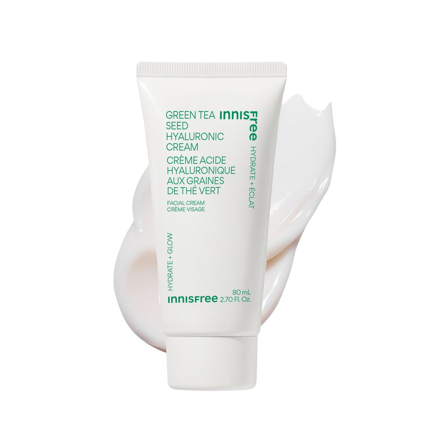 innisfree Green Tea Seed Hyaluronic Acid Cream, Korean Face Moisturizer with Ceramide & Skin