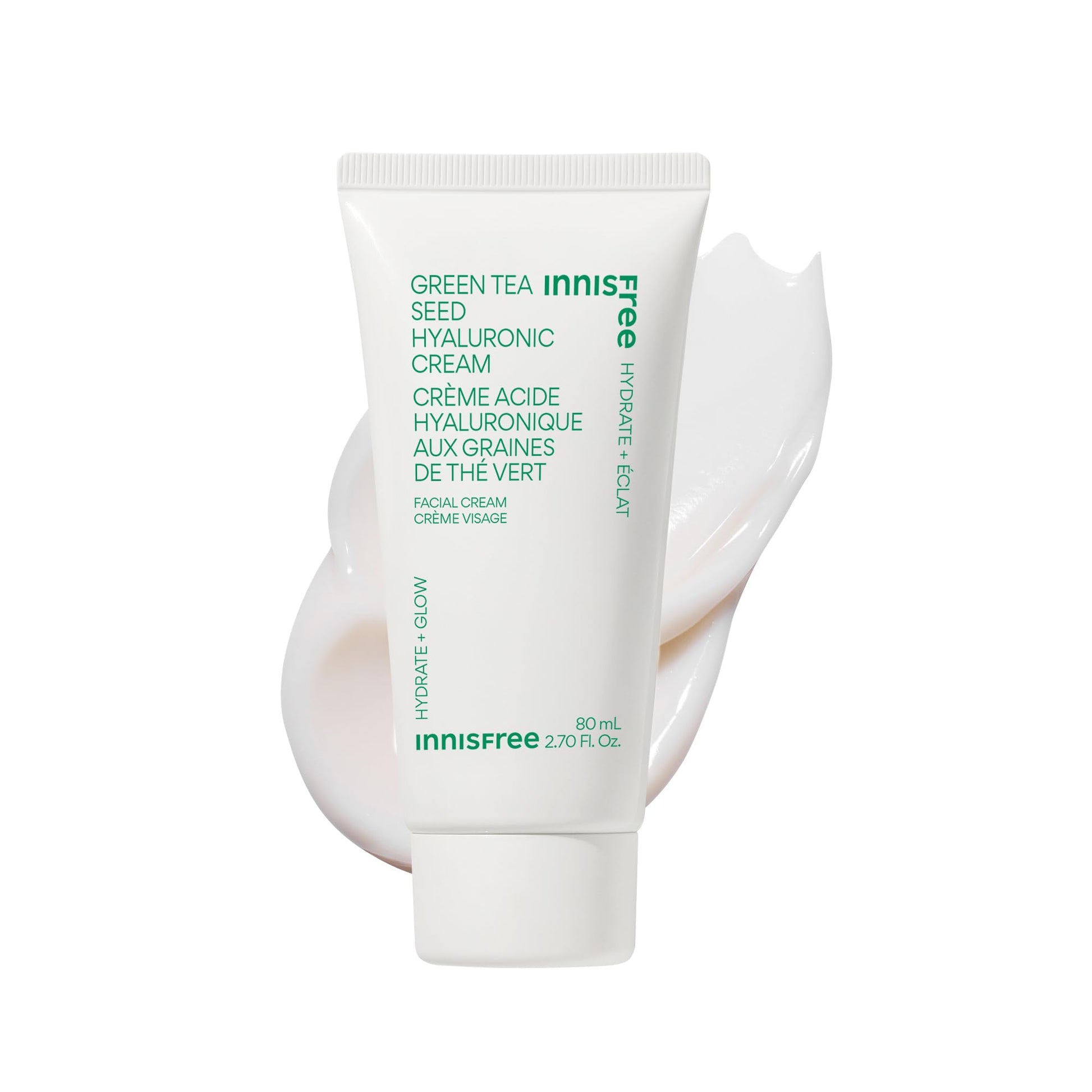 innisfree Green Tea Seed Hyaluronic Acid Cream, Korean Face Moisturizer with Ceramide & Skin