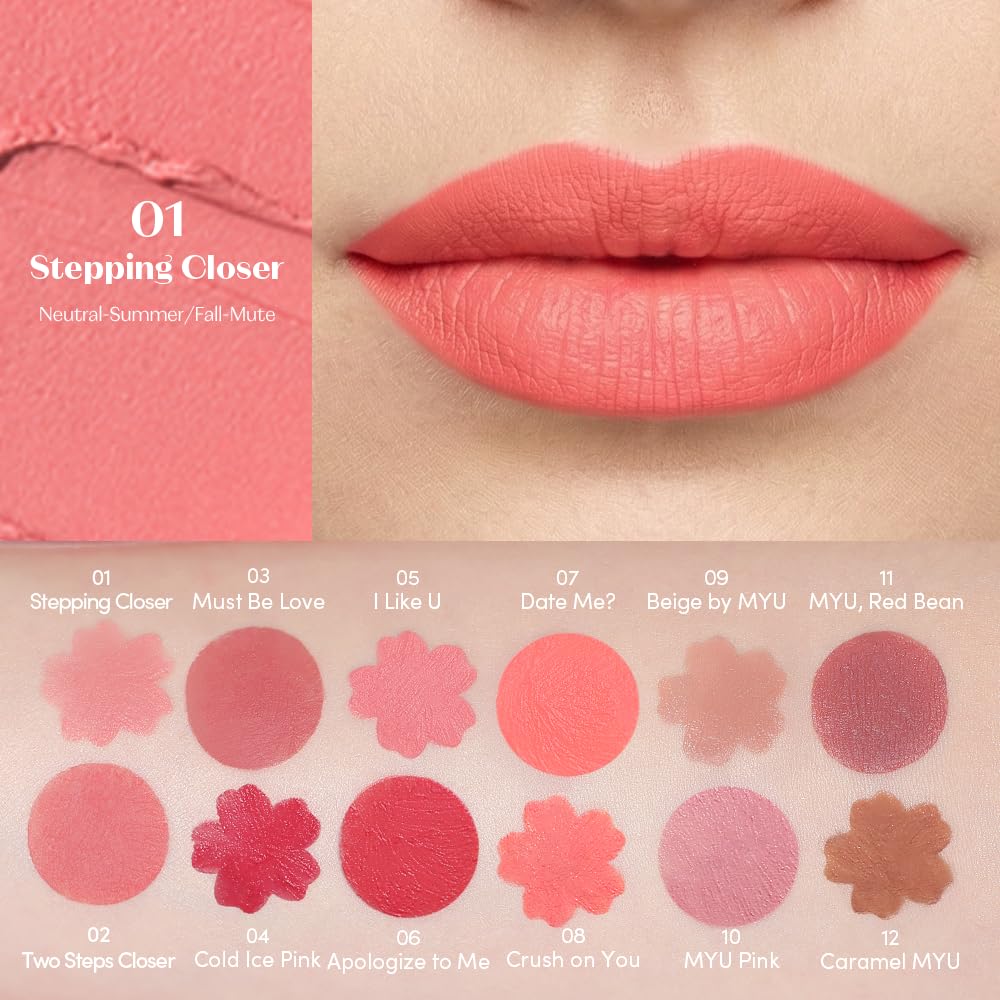 ETUDE Soft Fixing Lip Tint (Stepping Closer) – Blurring Matte Finish, Lightweight Creamy Texture
