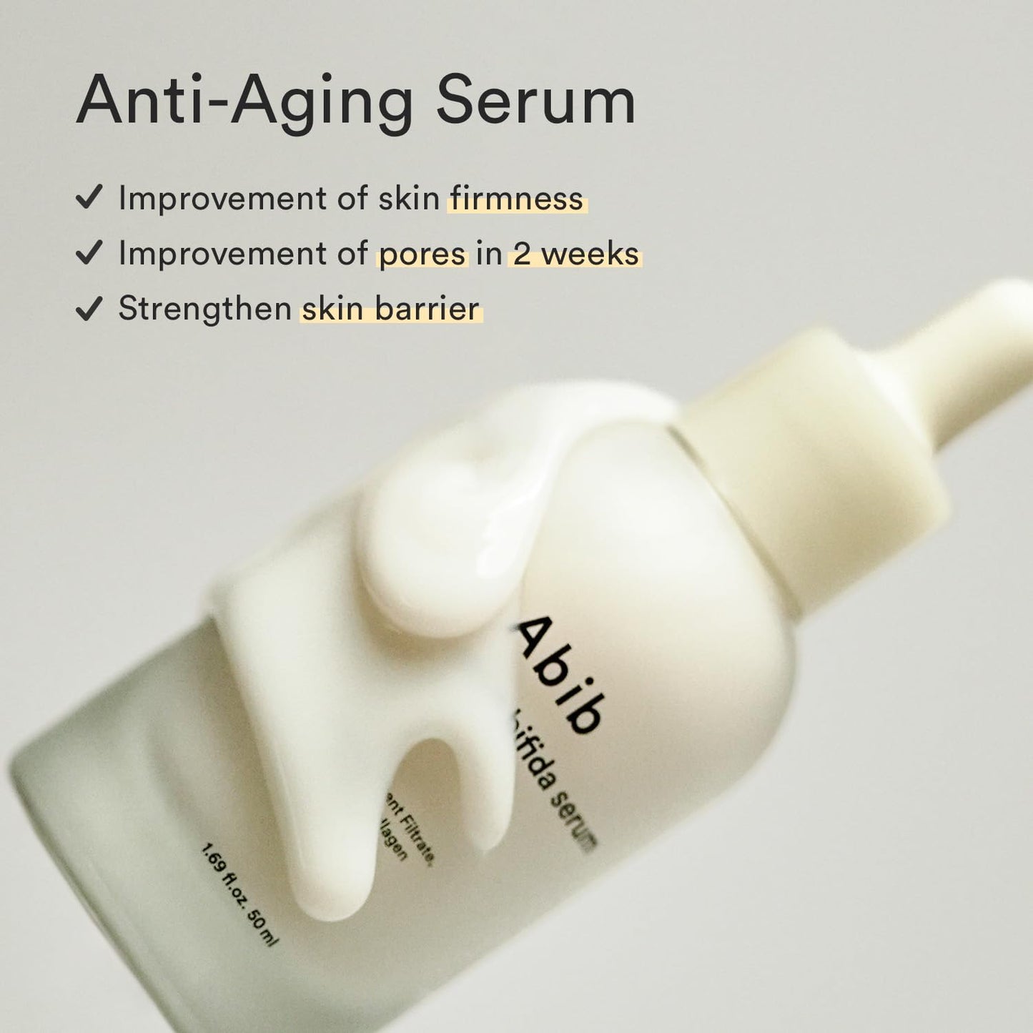 Abib Jericho Rose Bifida Serum Firming Drop 1.69 fl.oz. | Collagen, Peptide, Bakuchiol | Deep