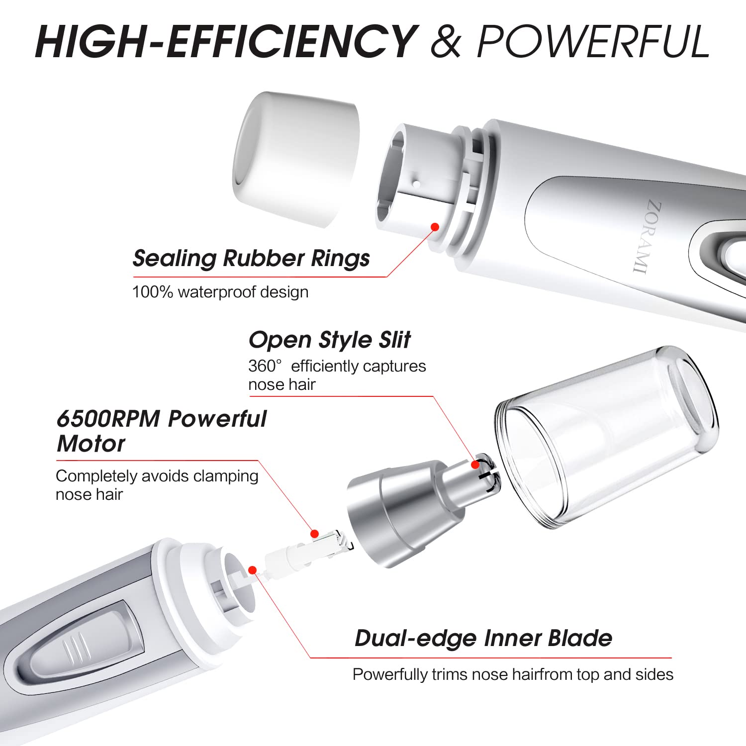 Ear and Nose Hair Trimmer Clipper - 2026 Professional Painless Eyebrow & Facial Hair Trimmer for