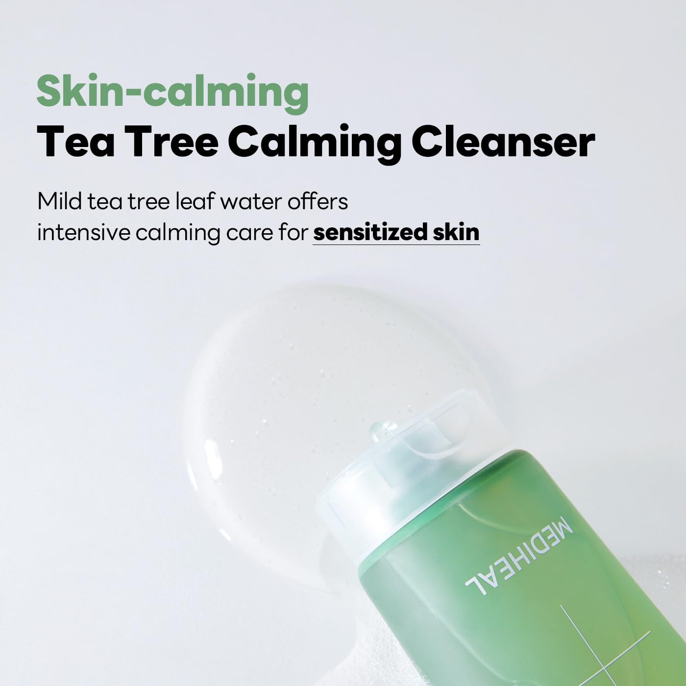 MEDIHEAL Teatree Calming Ampoule Cleanser Set (6.76 fl oz + 1.69 fl oz)