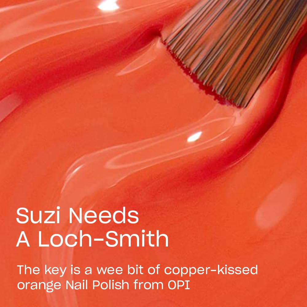 OPI Nail Lacquer Suzi Needs a Loch-smith | Opaque Dark Orange Nail Polish