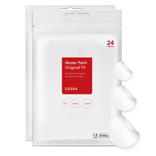COSRX Acne Pimple Patches Absorbing Hydrocolloid Spot, 3 Size (48 Count)