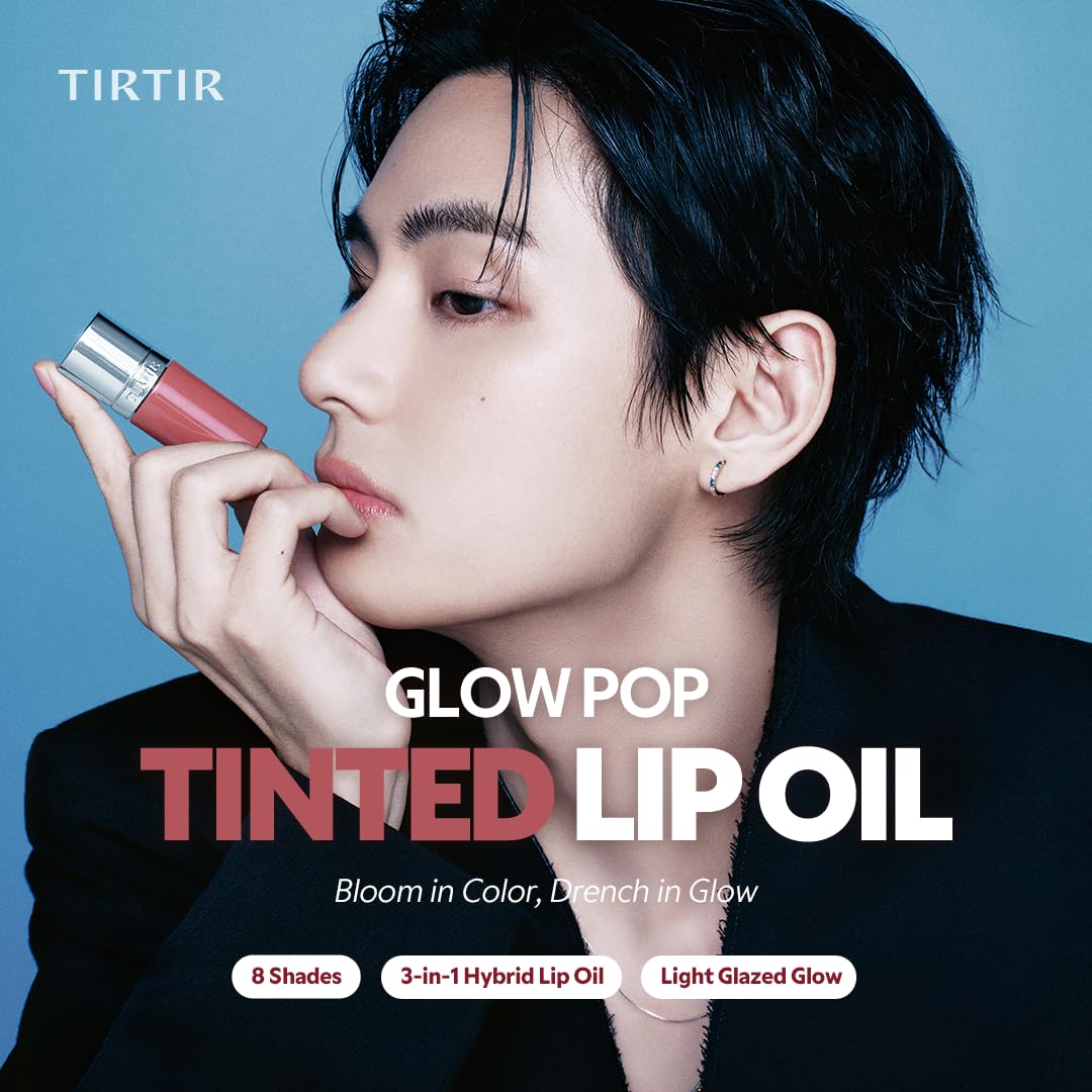 TIRTIR Glow Pop Tinted Lip Oil #03Glassy Strawberry |Korean makeup, Weightless Glossy Lip Tint