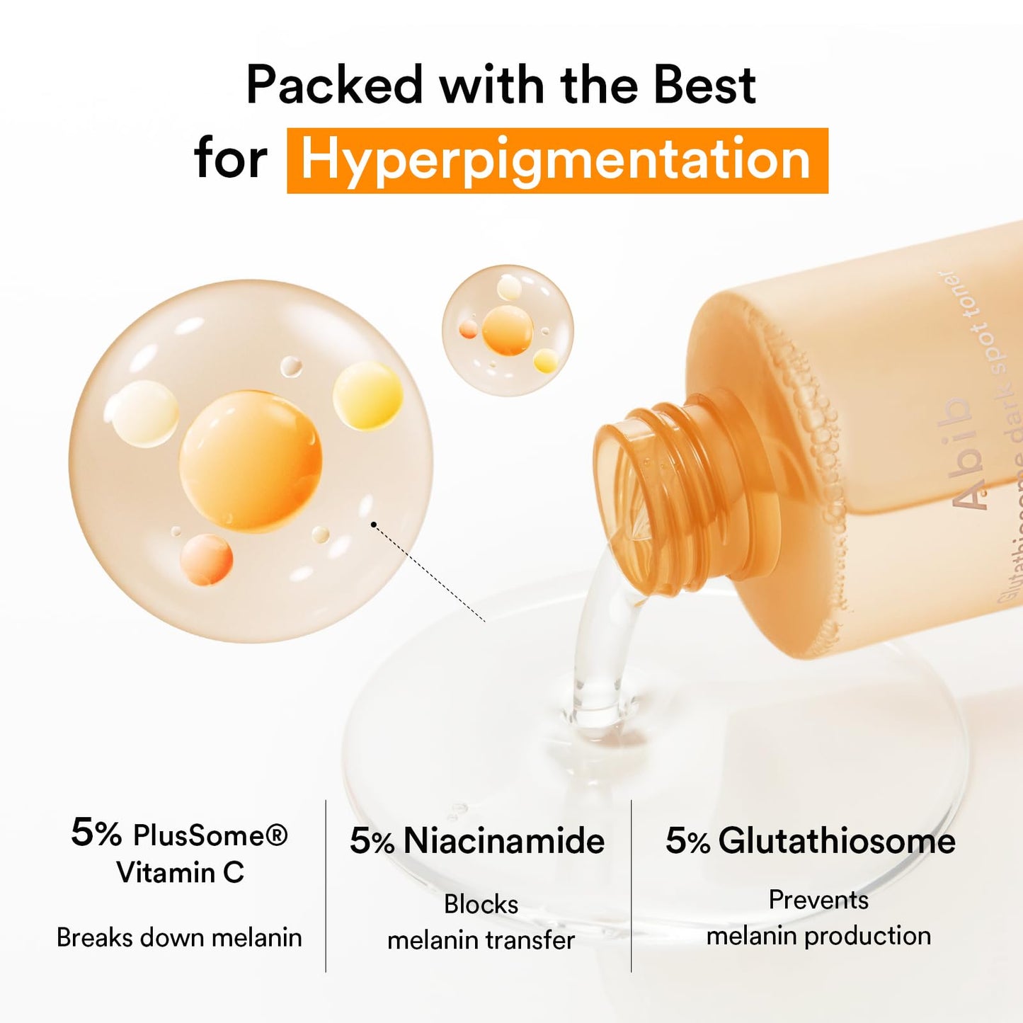Abib Glutathiosome Dark Spot Toner Skin Booster, Brightening Korean Toner with Glutathione &