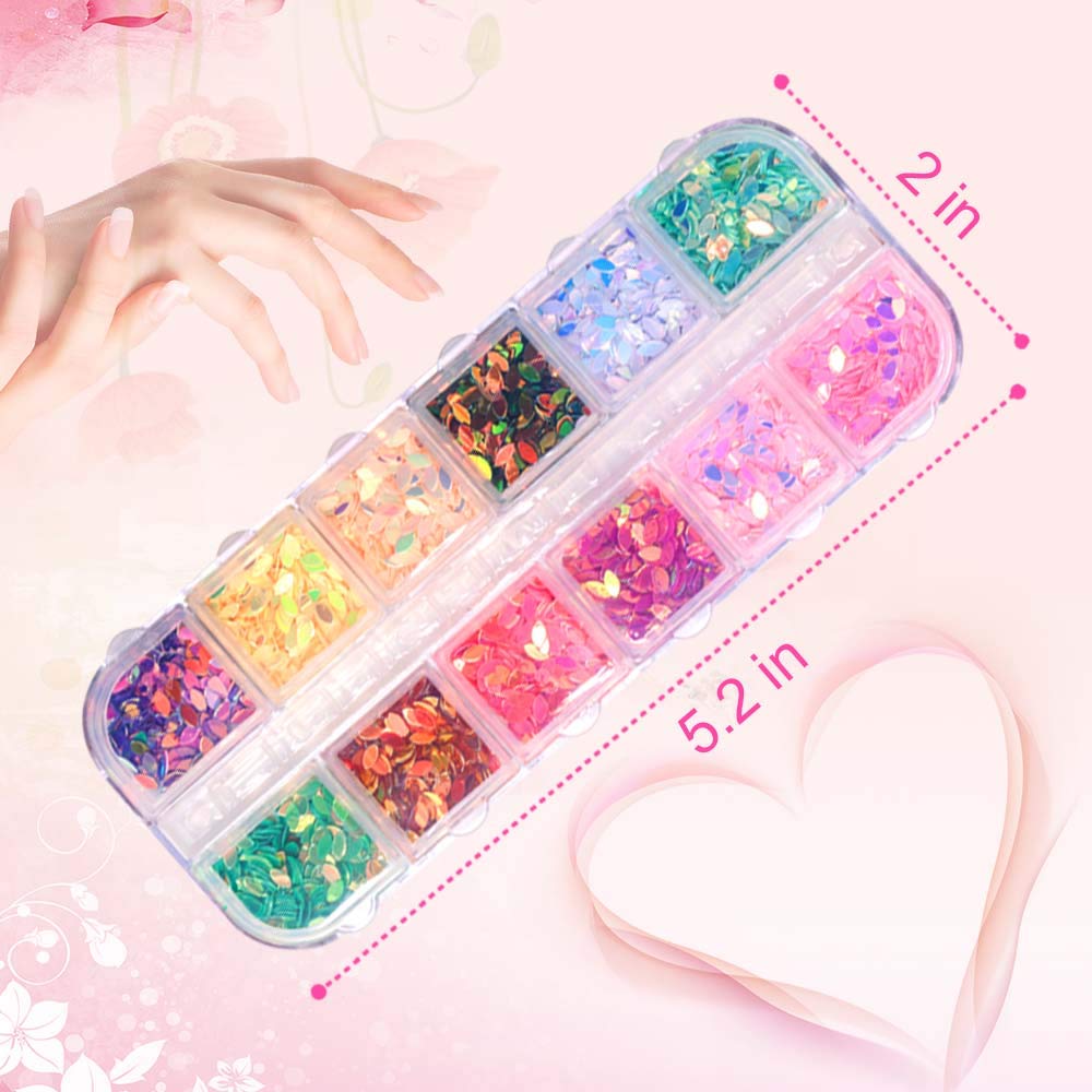 6400pcs Nail Art Rhinestones, Nail Crystal Gems Nail Diamonds, Gold Silver Nail Studs Colorful Nail Sequins & Rhinestones for Nails Kit with Tweezers and Wax Pen for Nail Art Supplies Accessories