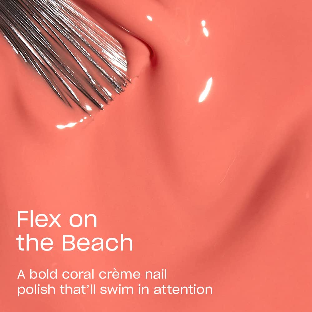 OPI Nail Lacquer Flex on the Beach​ | Opaque Bright Orange Nail Polish