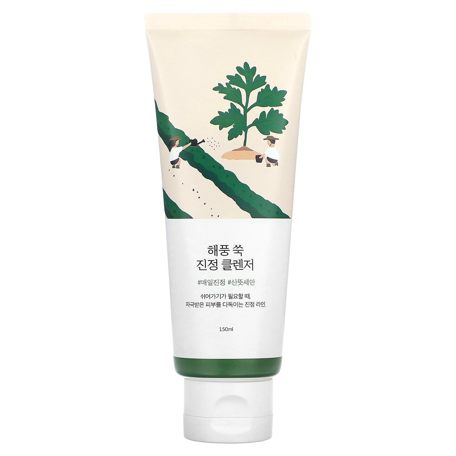 ROUND LAB Mugwort Calming Cleanser | Cleanse and calm simultaneously, Formulated with 4-CICA
