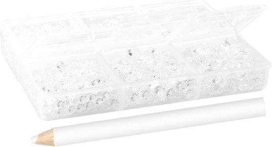 Multi Size 3mm 4mm 5mm Rhinestones Set for Nails Crafts Transparent Non Hotfix Rhinestones Nail Gems Rhinestone Jelly AB&Round Flat Back Resin Rhinestone for Makeup Clothes Shoes Eyes Bottles Crafts