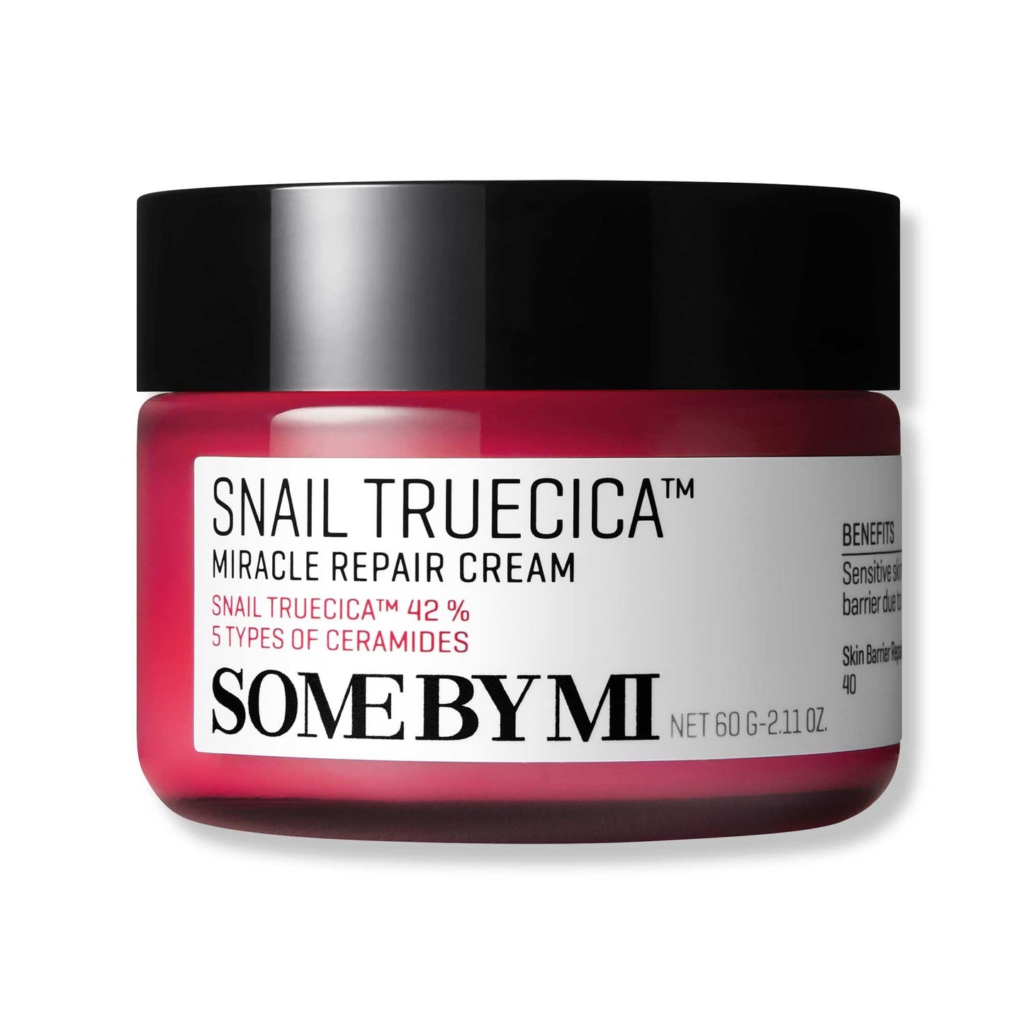 SOME BY MI Snail Truecica Miracle Repair Cream - 2.02Oz, 60ml - Made from Snail Mucin for Sensitive