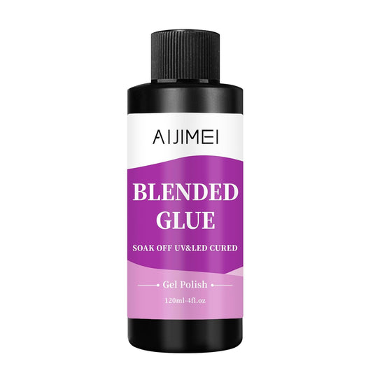 AIJIMEI 4fl.oz Clear Nail Blending Glue, Nail Polish Thinner Glue for Blending, diluting, Mixing