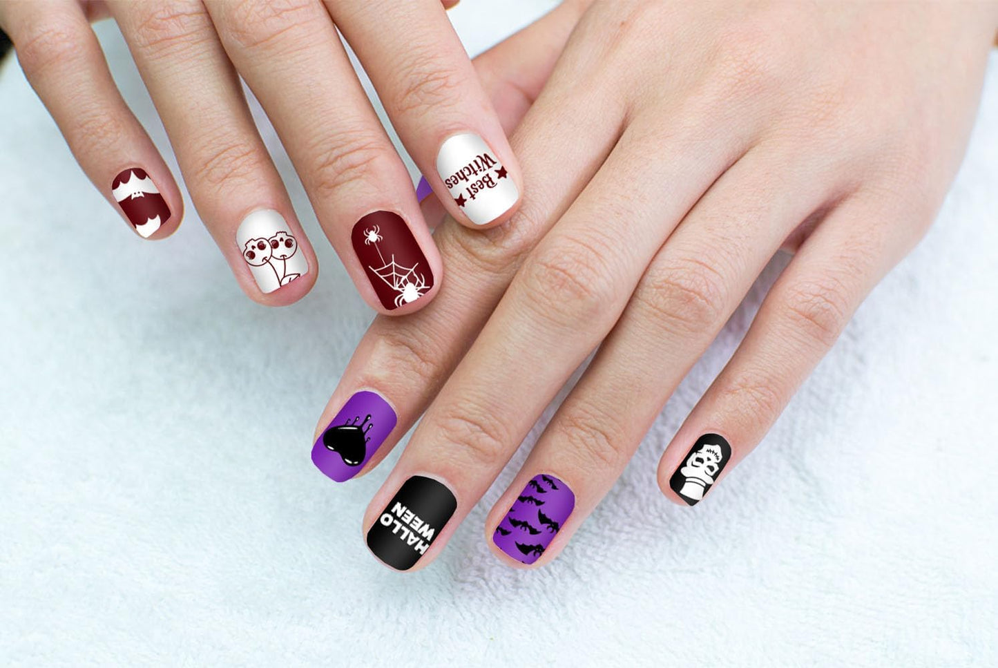 ALIBBON 6 Pcs Halloween Nail Stamping Plates Set, Halloween Background Nail Art Stamp Templates, Pumpkin Face Skeleton Stamp Templates Kit, Spider Web Ghost Metal Nail Plates for DIY Printing Decor