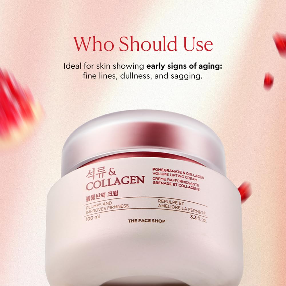 The Face Shop Pomegranate & Collagen Volume Lifting Eye Cream | Deep Revitalizing Cream for